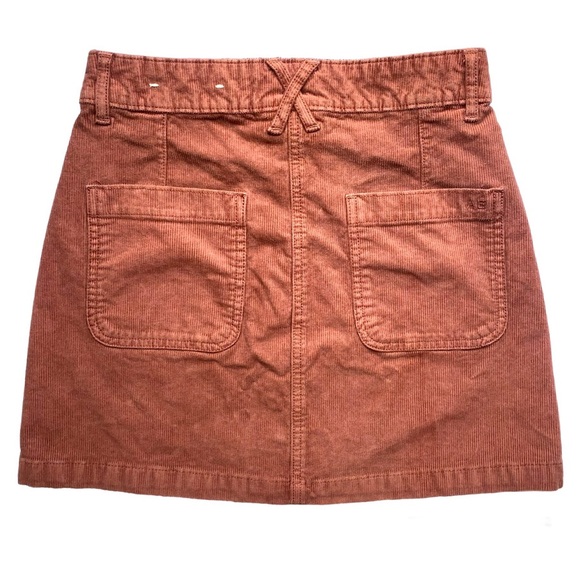American Eagle High Waisted Corduroy Mini Skirt Rust/Brown Size 00 - Picture 6 of 12
